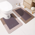 HelloTree 2Pcs Ultra Soft Napa Skin Bath Mat and U-Shaped Toilet Rug, Water Absorbent and Non Slip Shower Bath Rug for Bathroom,