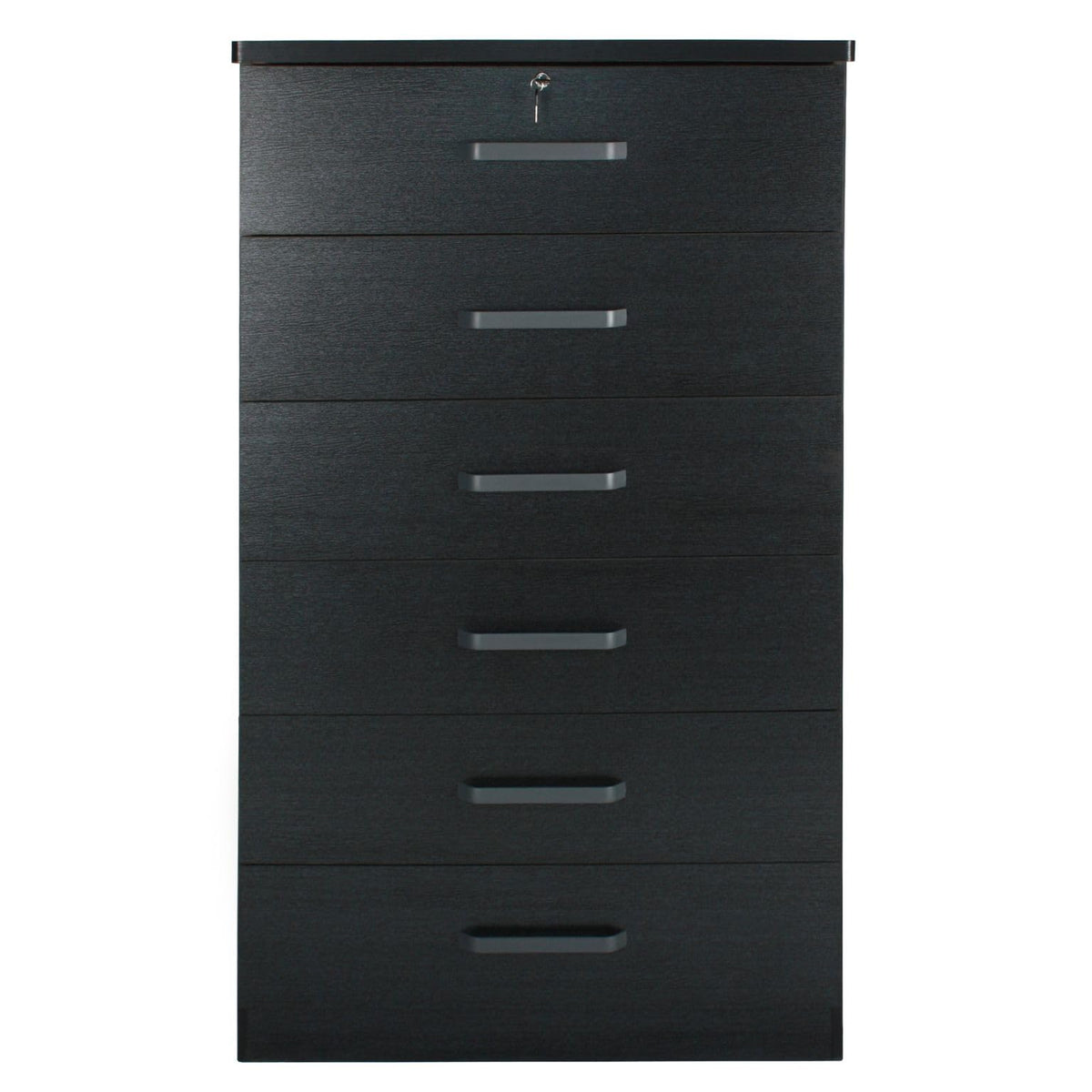 Better Home Products Liz Super Jumbo 6 Drawer Storage Chest Dresser (Black)