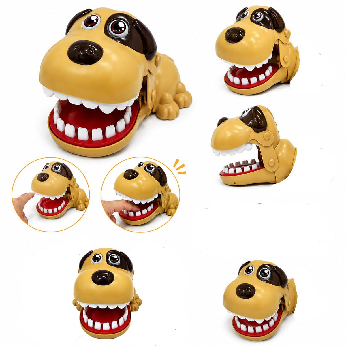 BITONA Dentist Game Cute Dog Toy for Kids | Interactive Finger Bite Surprise Game | Funny Family Party Activity | Action Reactio