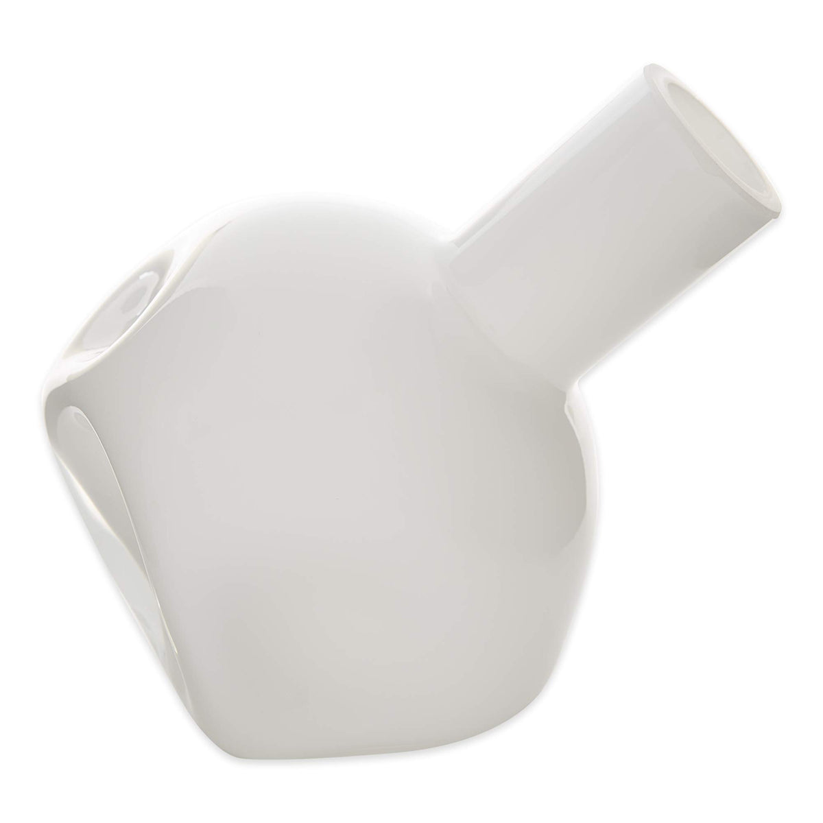 White Abstract Vase 5.25X6X6