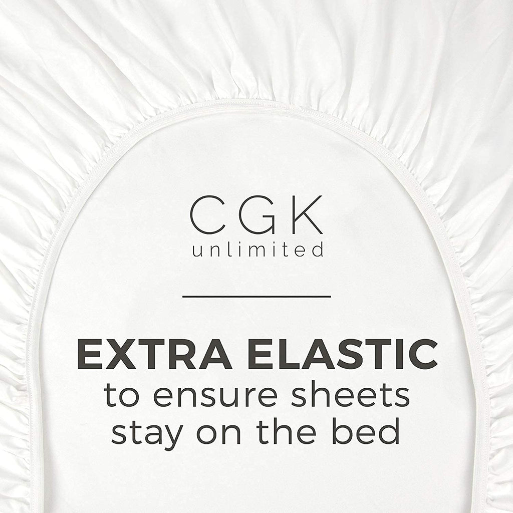 Twin Xl Size Fitted Bed Sheet - Hotel Luxury Single Fitted Sheet Only - Fits Mattress Up To 16' - Extra Soft, Wrinkle Free, Breathable Sheet For Women, Men, Kids & Teens - White Single Fitted Sheet