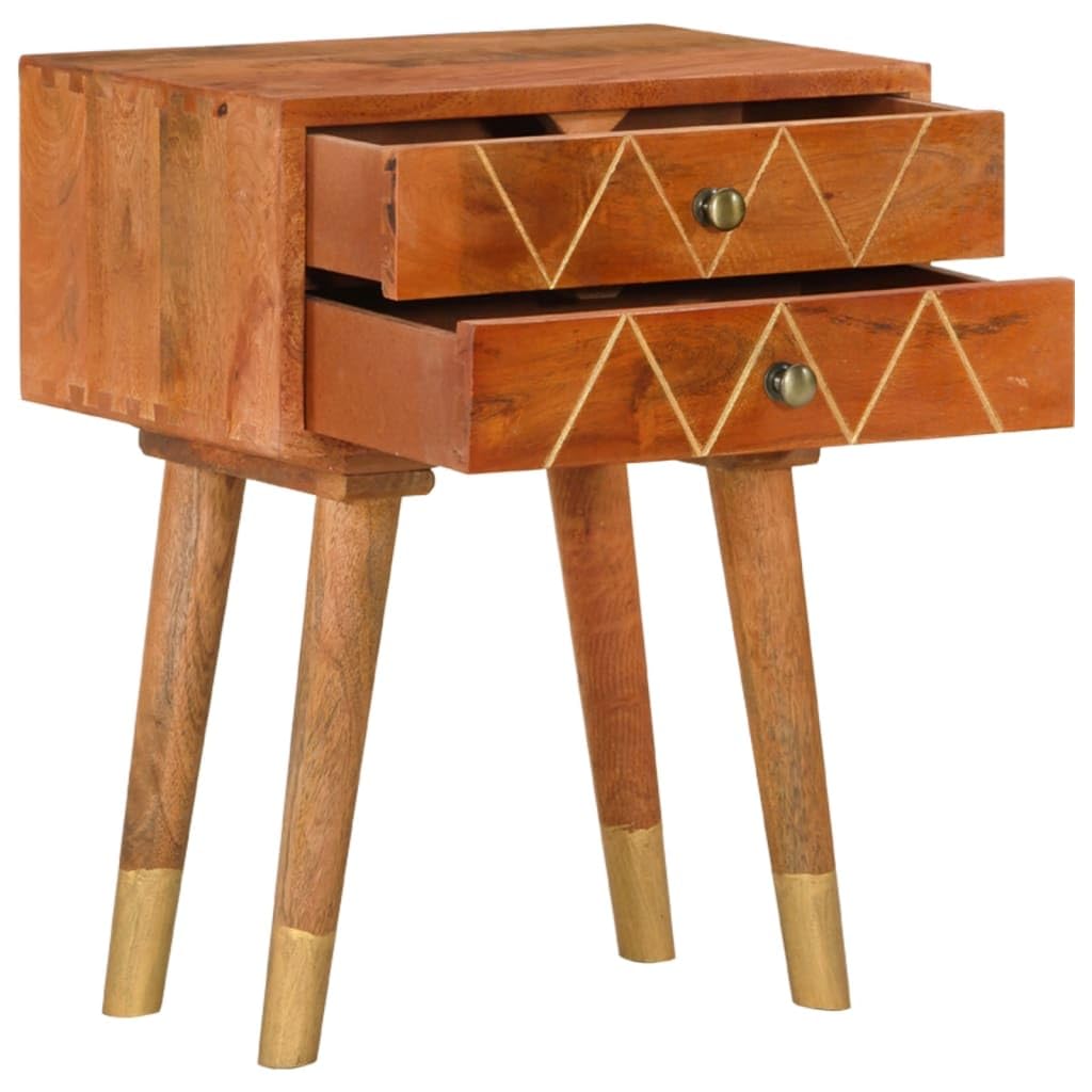 vidaXL Bedside Cabinet 16.9&quot;x11.8&quot;x22.8&quot; Solid Mango Wood