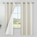 Youngstex Linen Blackout Curtains For Bedroom, Full Room Darkening Faux Linen Window Curtain Drapes Thermal Insulated For Living