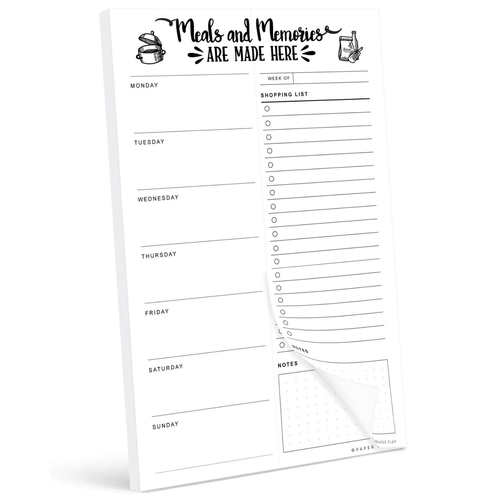 52 Tear-Off Sheets Meal Planning Notepad | Magnetic Meal Planning Pad For Fridge 6X9 Inch | Notebook For Meal Planner And Grocer