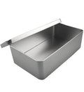WEANOS Silver Metal Tin Box Lids - Large Containers, Holder for Keeping Car Keys, Cookie, Pencil Case, 8.2 x 4.7 x 2.4 inch
