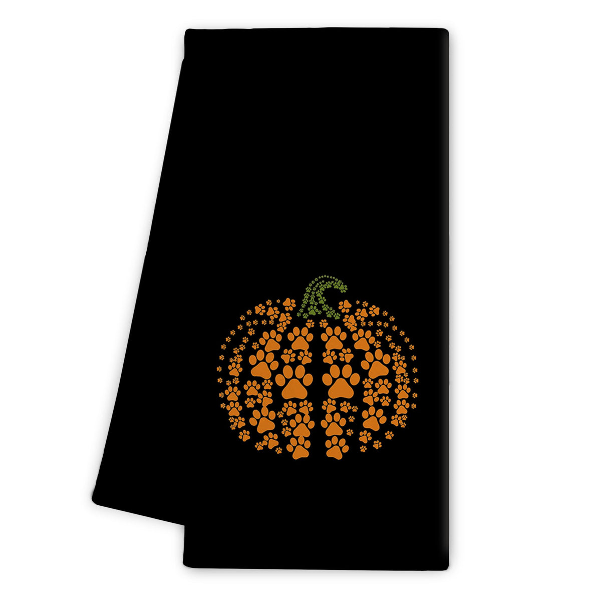Noaleviax Fall Pumpkin Kitchen Towels  Dog Footprint Autumn Gifts, Pumpkin Fall Decor, Trendy Thanksgiving Hand Towels Dishclot