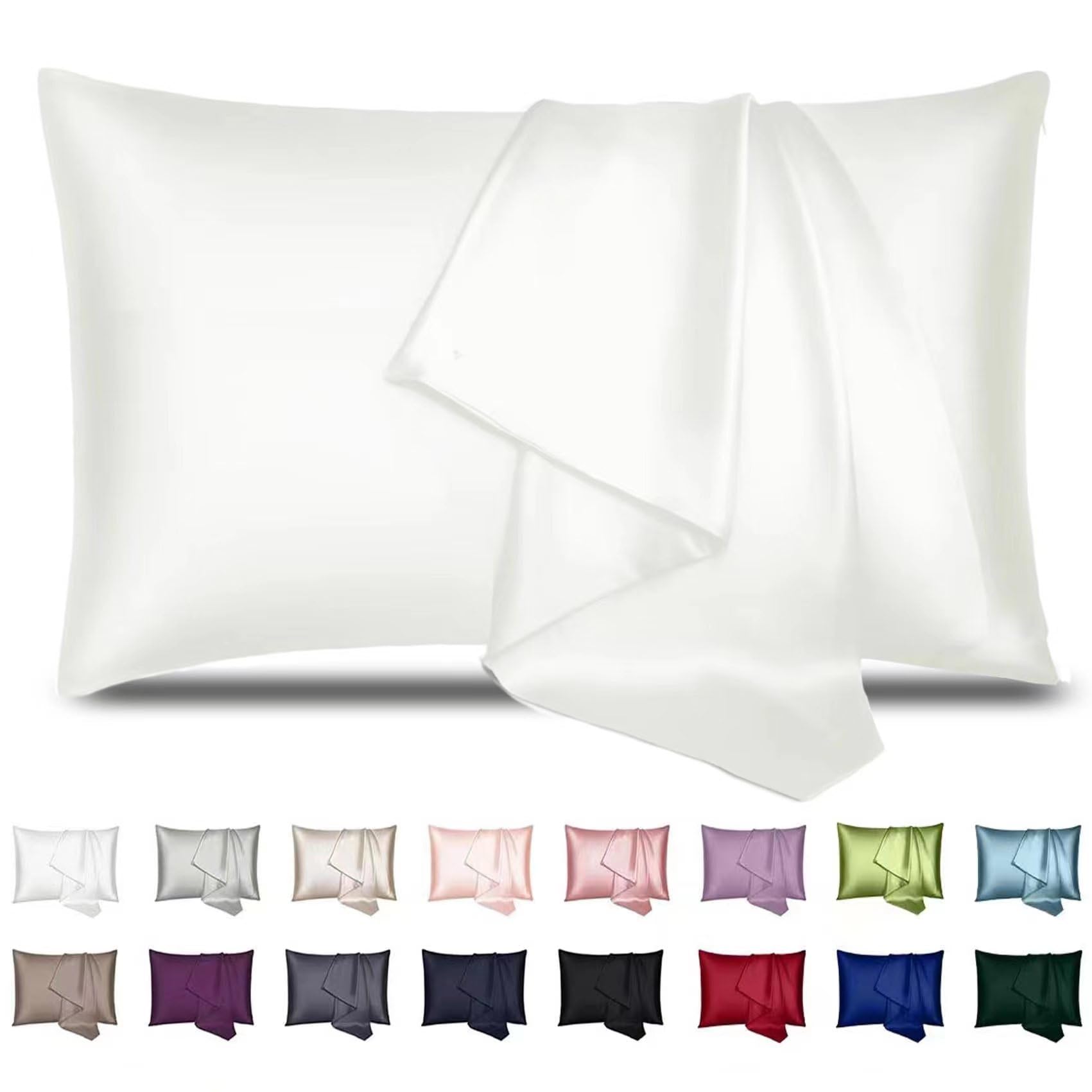 Inssl Silk Pillowcase For Women, Mulberry Silk Pillowcase For Hair And Skin And Stay Comfortable And Breathable During Sleep (Iv