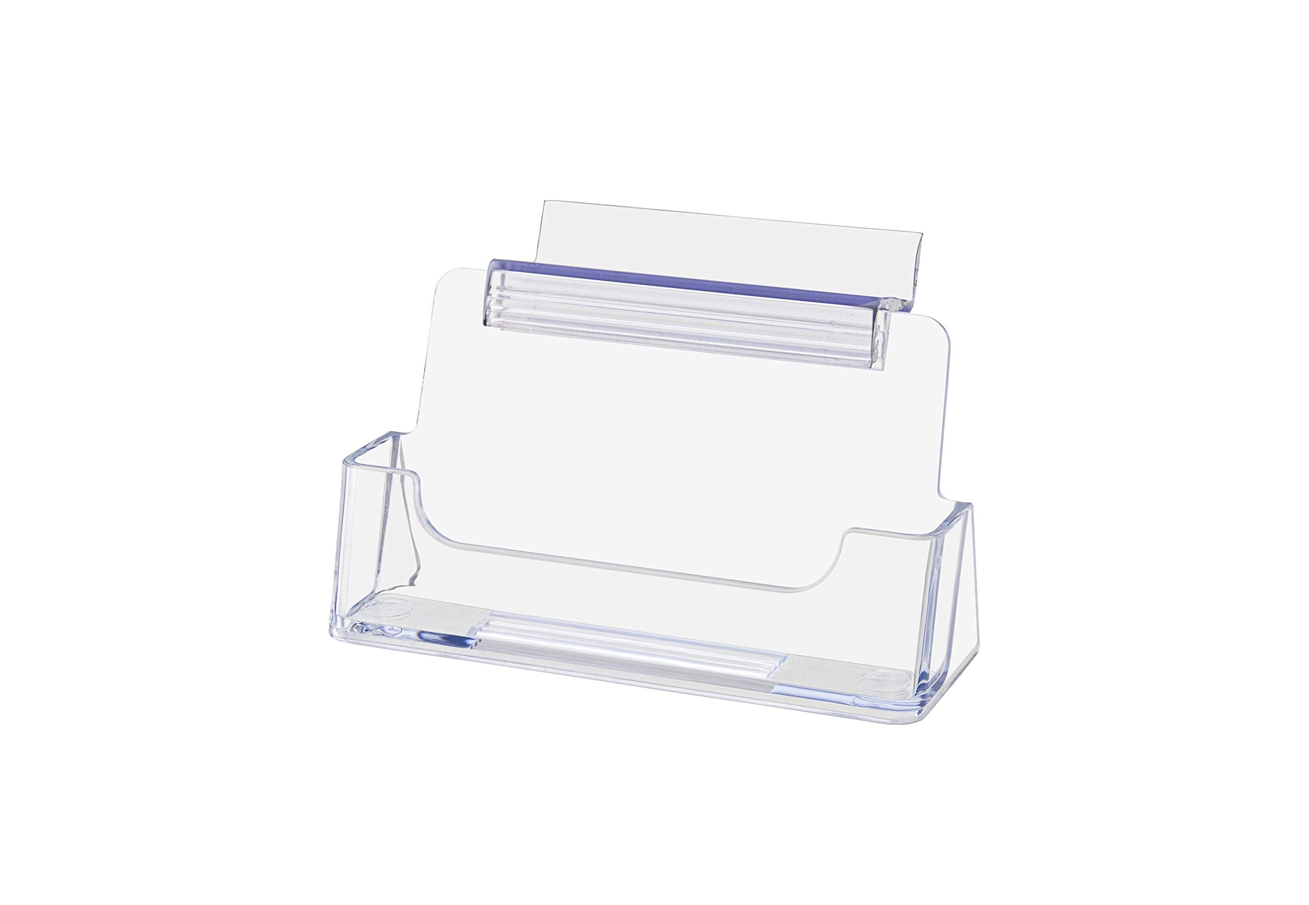 Marketing Holders 12 Pack Slatwall Business Card Holder For 3.5' X 2' Contact Cards Clear Acrylic Display Rack Space Saver For