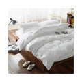 F.Y.Dreams 100% Washed Cotton Duvet Cover For Weighted Blanket 80X87 Inches With 8 Ties, Zipper On Long Side/White/Just Duvet Co