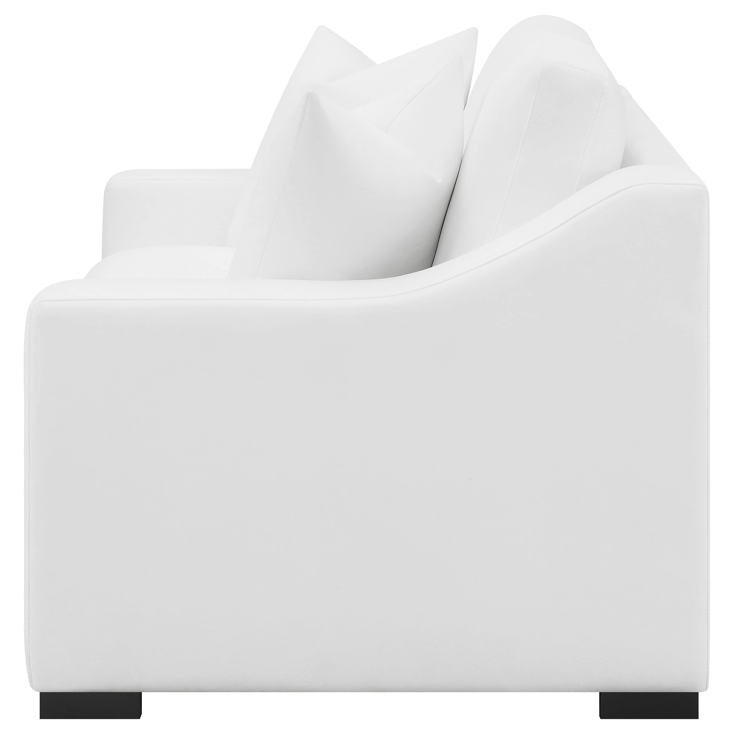 Coaster Home Furnishings Ashlyn Upholstered Sloped Arms Loveseat White