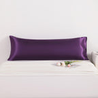 Ntbay Satin Body Pillowcase For Hair And Skin, Luxurious And Silky Pillow Case With Envelope Closure, 20X54 Inches, Eggplant Purple