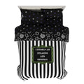 Franco Collectibles Beetlejuice Striped Bedding 5 Piece Super Soft Comforter And Sheet Set, Queen, (Officially Licensed Product)