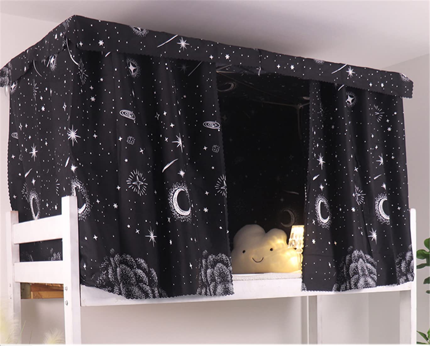 Miocloth Bunk Bed Curtains Dormitory Room Lightproof Decorative Roomate Privacy Cover Canopy Photo Background Decor Backdrop Bla
