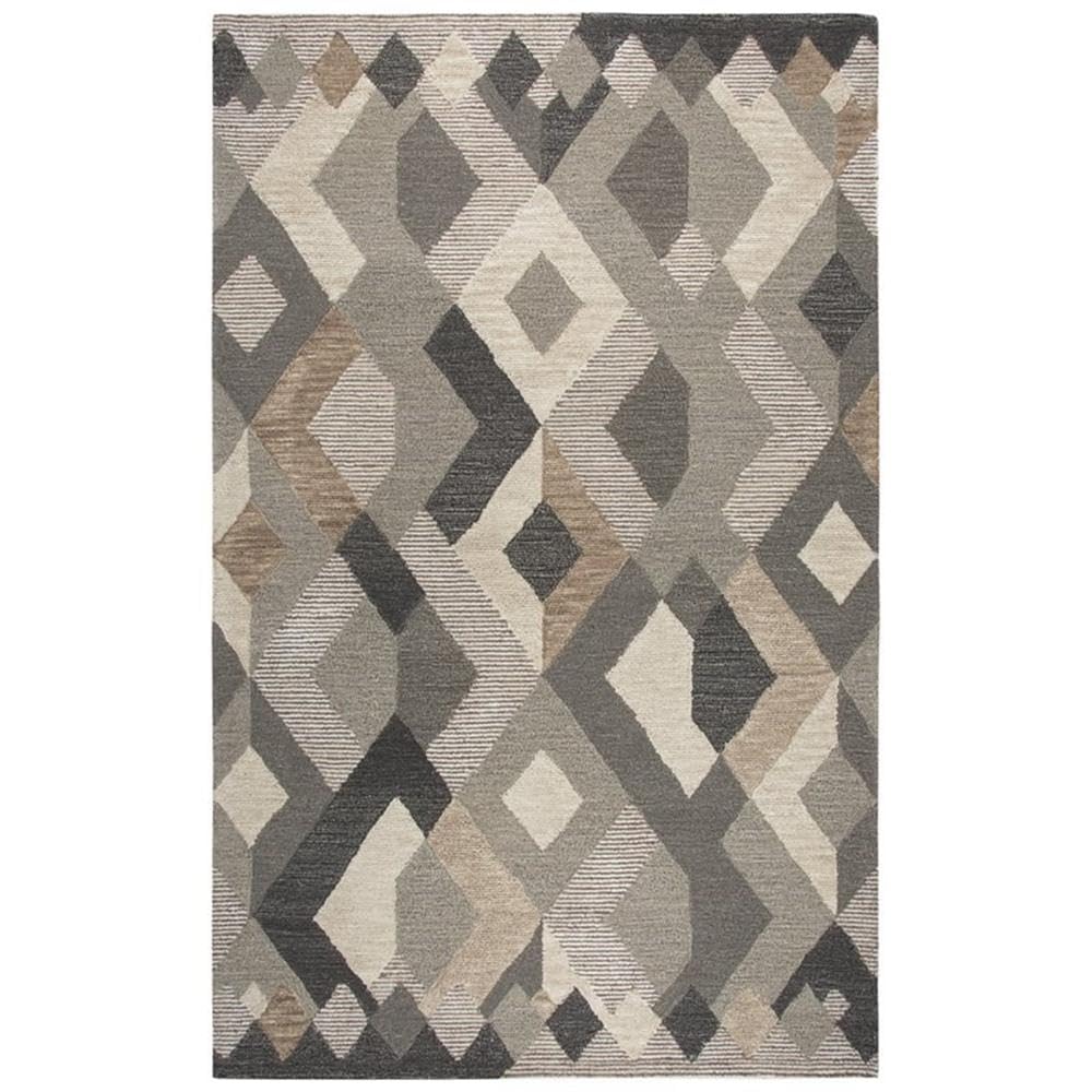 Rizzy Home Alora Decor Geneva 10' X 13' Geometric Natural/Ivory Hand-Tufted Area Rug