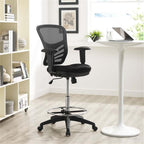 Modway Articulate Drafting Chair - Reception Desk Chair - Drafting Table Chair In Black