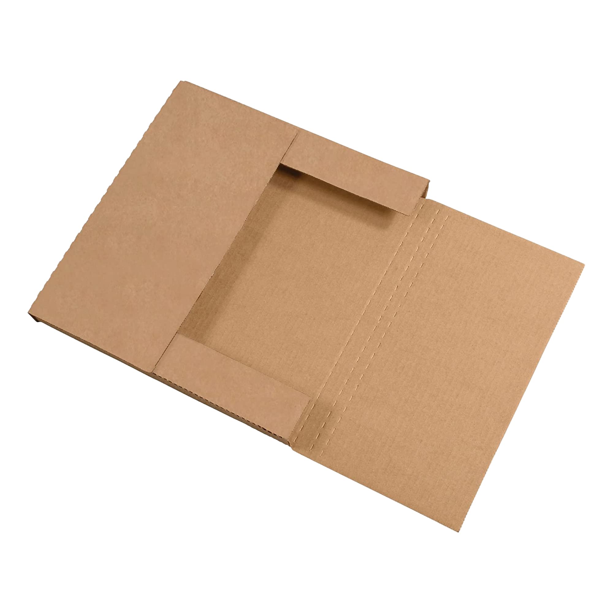 Aviditi Easy-Fold Corrugated Cardboard Mailing Boxes, 12 1/2'L X 12 1/2'W X 1'H, 50-Pack | Crush-Proof, For Shipping, Mailing