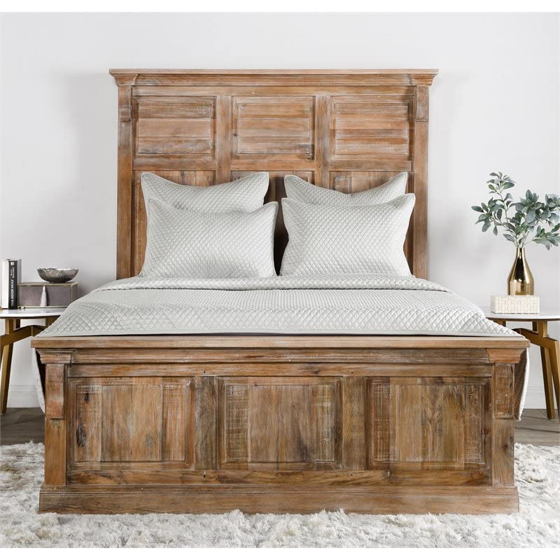 Kosas Home Winthrop 26X26 Diamond Matte Poly Sateen Fabric Euro Sham In Gray