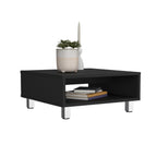 Depot EShop Chiniak Coffee Table 1 Shelf 4 Legs Black