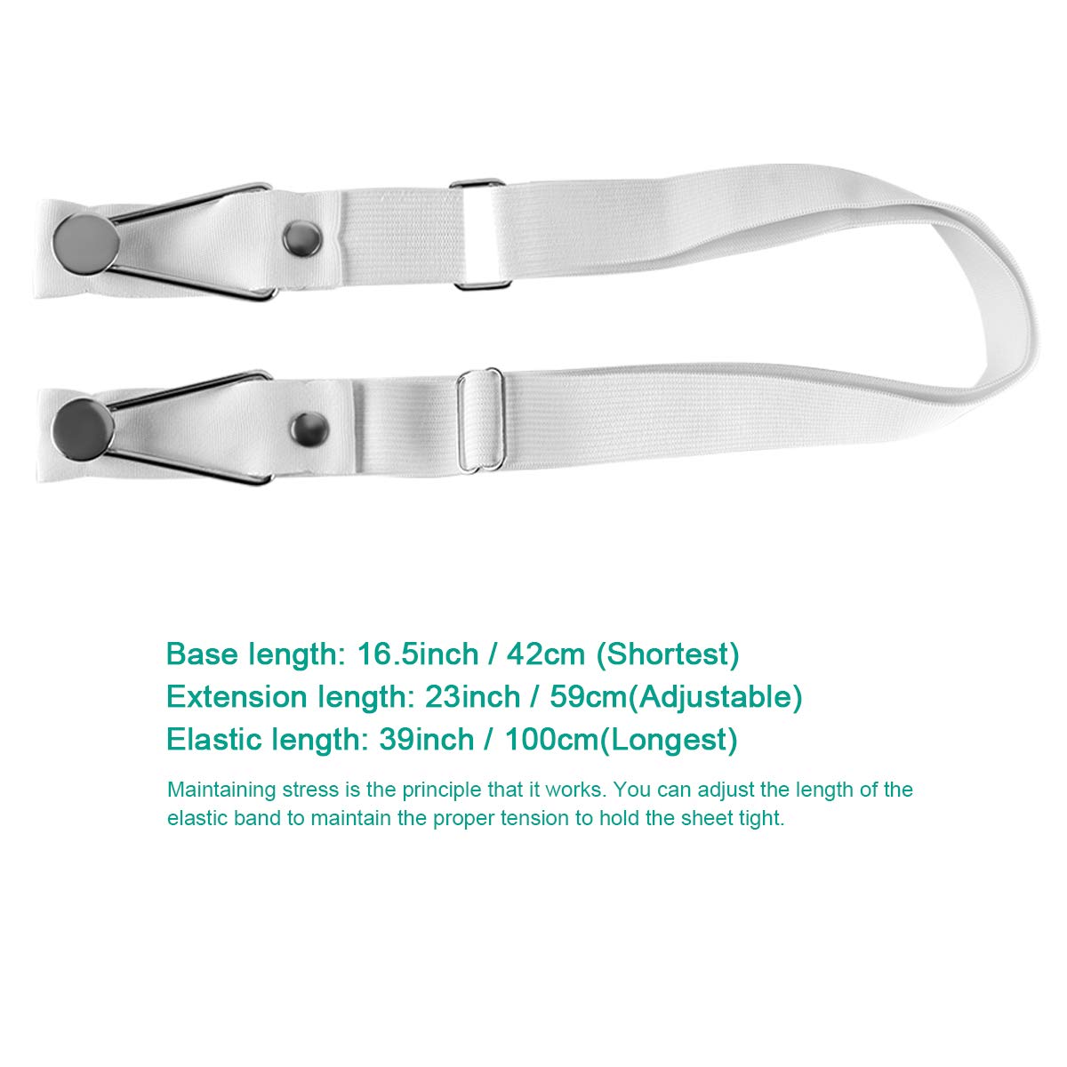 Bed Sheet Holder Straps- Adjustable Fitted Sheet Clips Bed Sheet Fastener Suspenders Elastic Gripper Holder Used For Bed Sheets,