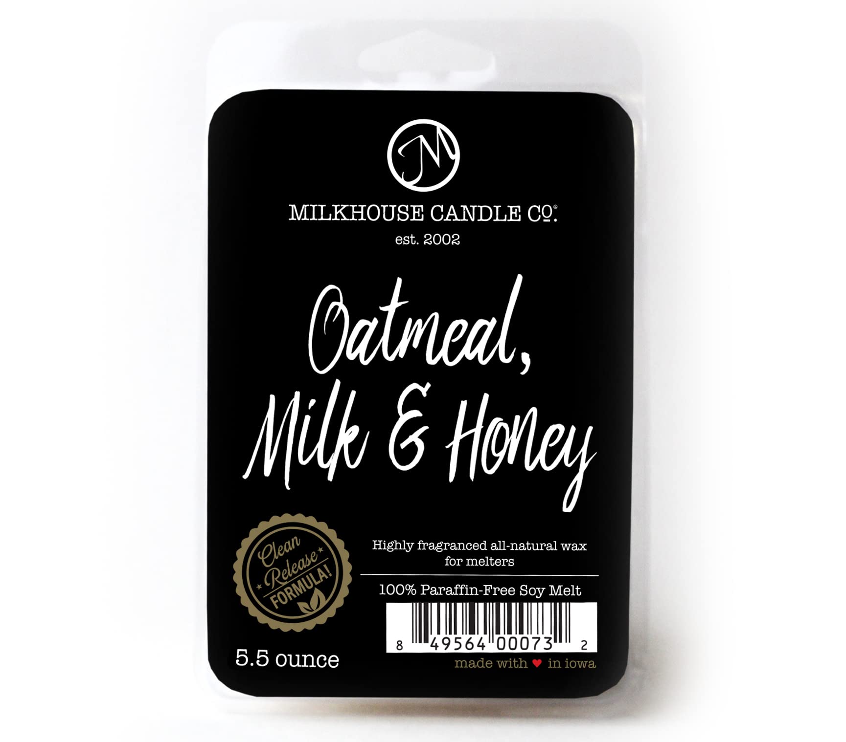 Milkhouse Candle Company, Oatmeal, Milk, & Honey, Creamery Collection Soy Wax Fragrance Melts, 5.5 Ounce
