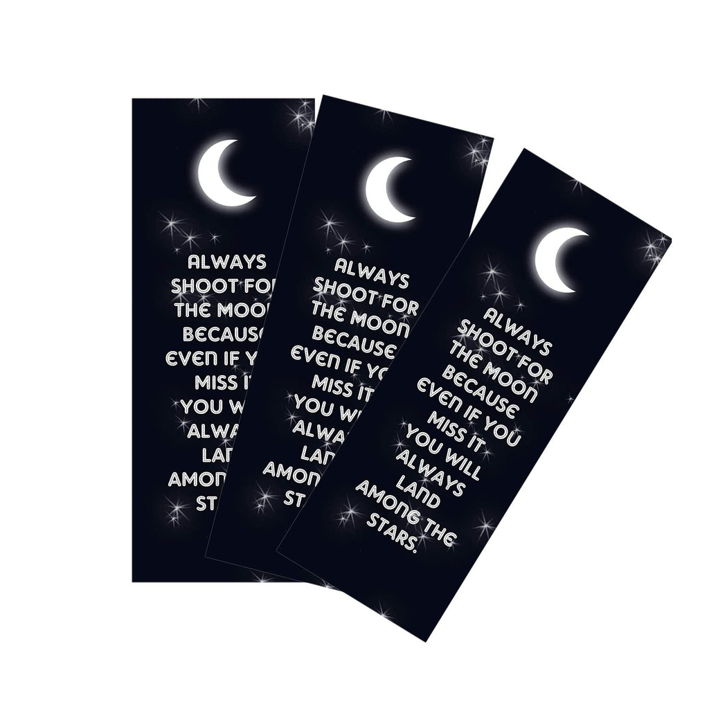 Shoot For The Moon Land Among The Stars Inspirational Graduation Bookmarks For Students Grad Party Gift Favors Graduating Studen