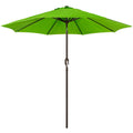 Blissun 9' Outdoor Patio Umbrella, Outdoor Table Umbrella, Yard Umbrella, Market Umbrella With 8 Sturdy Ribs, Push Button Tilt A