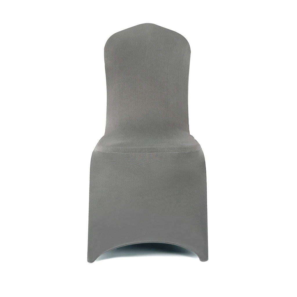 Peomeise Stretch Spandex Chair Cover For Wedding Party Dining Banquet Event (Grey, 25)