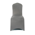 Peomeise Stretch Spandex Chair Cover For Wedding Party Dining Banquet Event (Grey, 25)