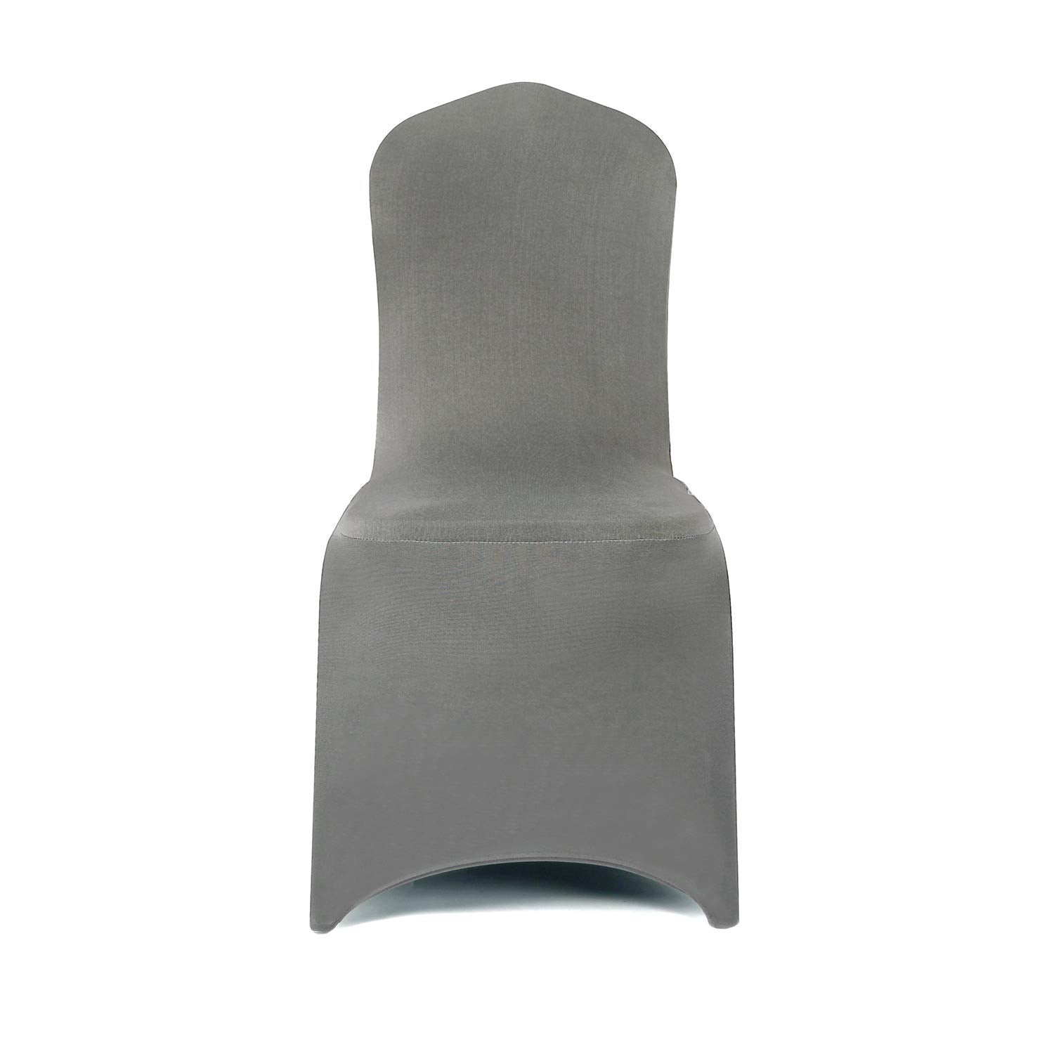 Peomeise Stretch Spandex Chair Cover For Wedding Party Dining Banquet Event (Grey, 25)