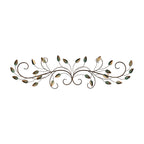 Stratton Home Decor Shd0065 Patina Scroll Leaf Wall Decor, 40.00 W X 1.00 D X 10.00 H