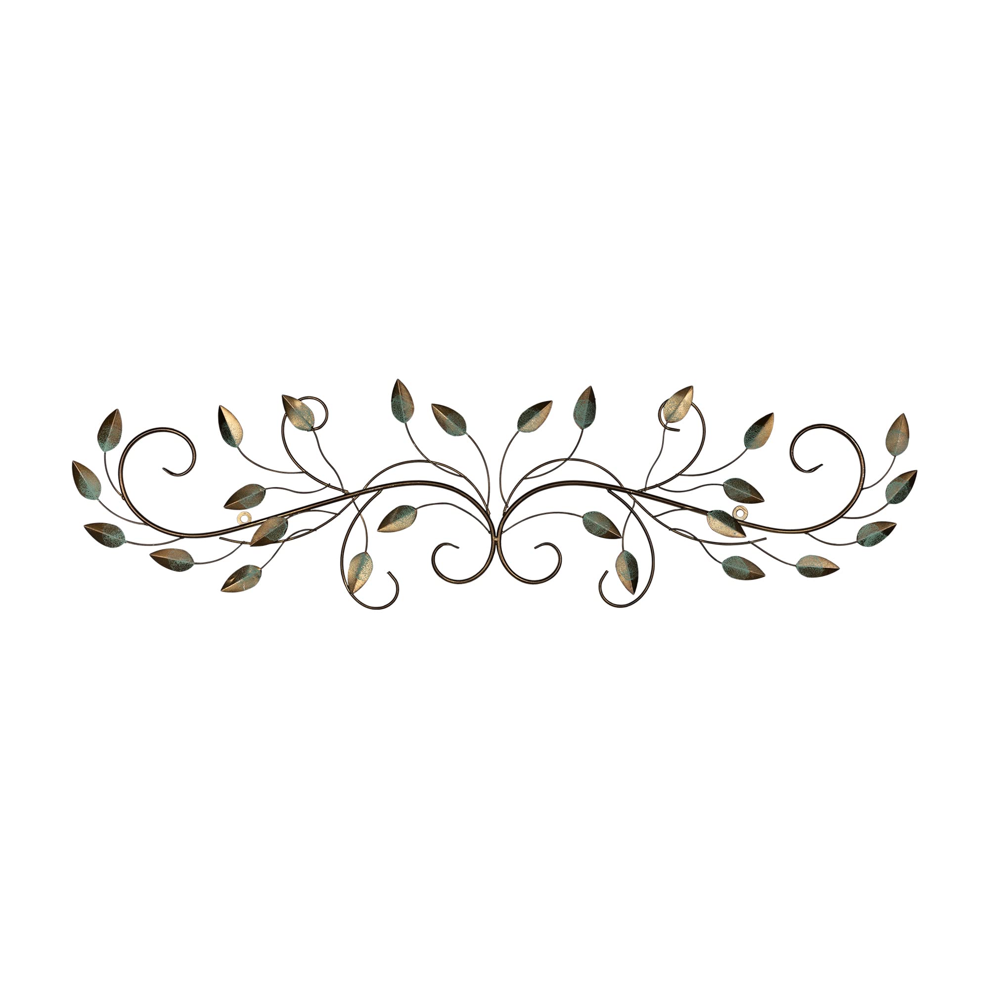 Stratton Home Decor Shd0065 Patina Scroll Leaf Wall Decor, 40.00 W X 1.00 D X 10.00 H
