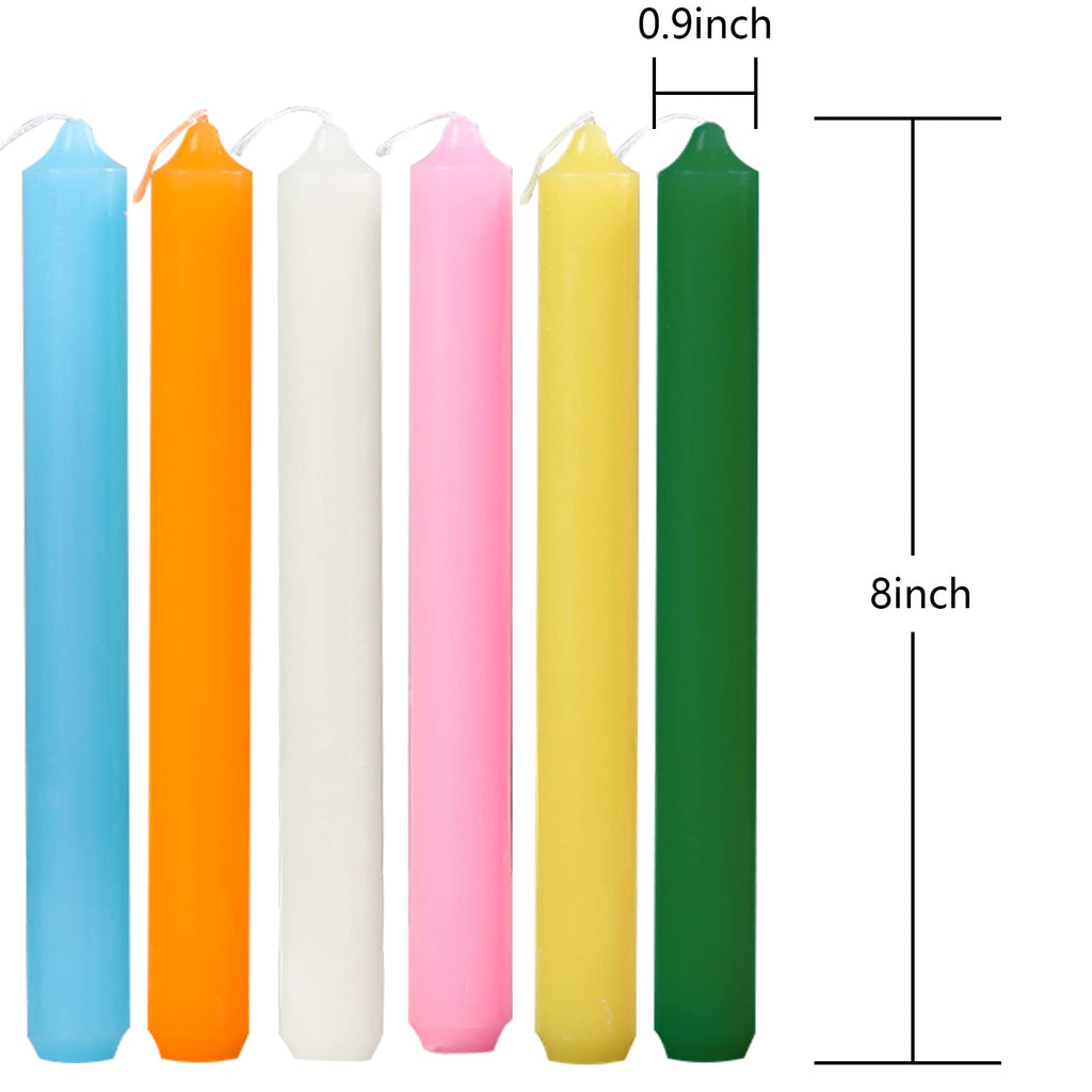 8 Inch Taper Candles-Set Of 4 Tapered Candle, Tall Candlesticks,Dripless And Smokeless,Home Dinner Candle, Party, Wedding, Hallo
