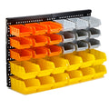 VEOFEMLEA 30Bin Wall Mounted Storage Bins Kit, Tool Organizer Rack, Garage Hardware Organizer, Parts Storage Bins, DIY Combinat