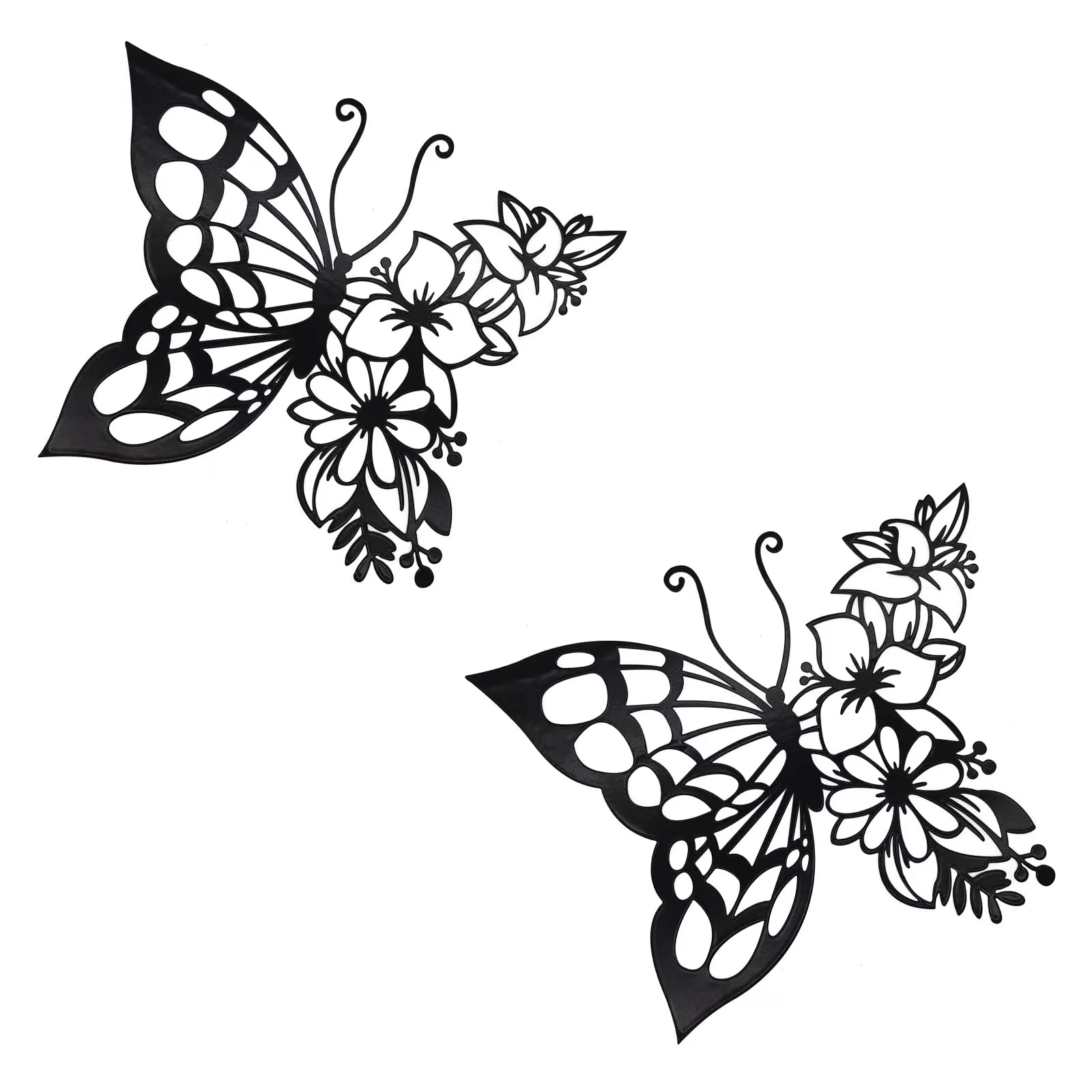 EZ4ENCE 2pcs Butterfly Decoration Wall Art Boho Wall Home Decor Hanging Appearance Wall Decor Metal Hanging Butterfly Decor Flow