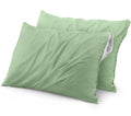 Utopia Bedding Waterproof Pillow Protector Zippered (2 Pack) Standard Sage- Bed Bug Proof Pillow Encasement 20 X 26 Inches