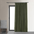 Hpd Half Price Drapes Signature Velvet Thermal Blackout Curtains For Living Room 84 Inch Long (1 Panel) Rod Pocket Insulated Blackout Curtains For Bedroom Window Curtains, 100W X 84L, Hunter Green