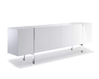 HomeRoots 95 X 17 X 30 White Stainless Steel Buffet