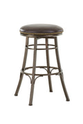 Steve Silver Bali Backless Swivel Bar Stool, Upholstered Seat with Metal Base, Brown Bar Stool, 18" W x 18" D x 30" H, (BL500SBC)