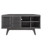 Modway Render Mid-Century Modern Low Profile 46&Quot; Corner Media Tv Stand In Charcoal