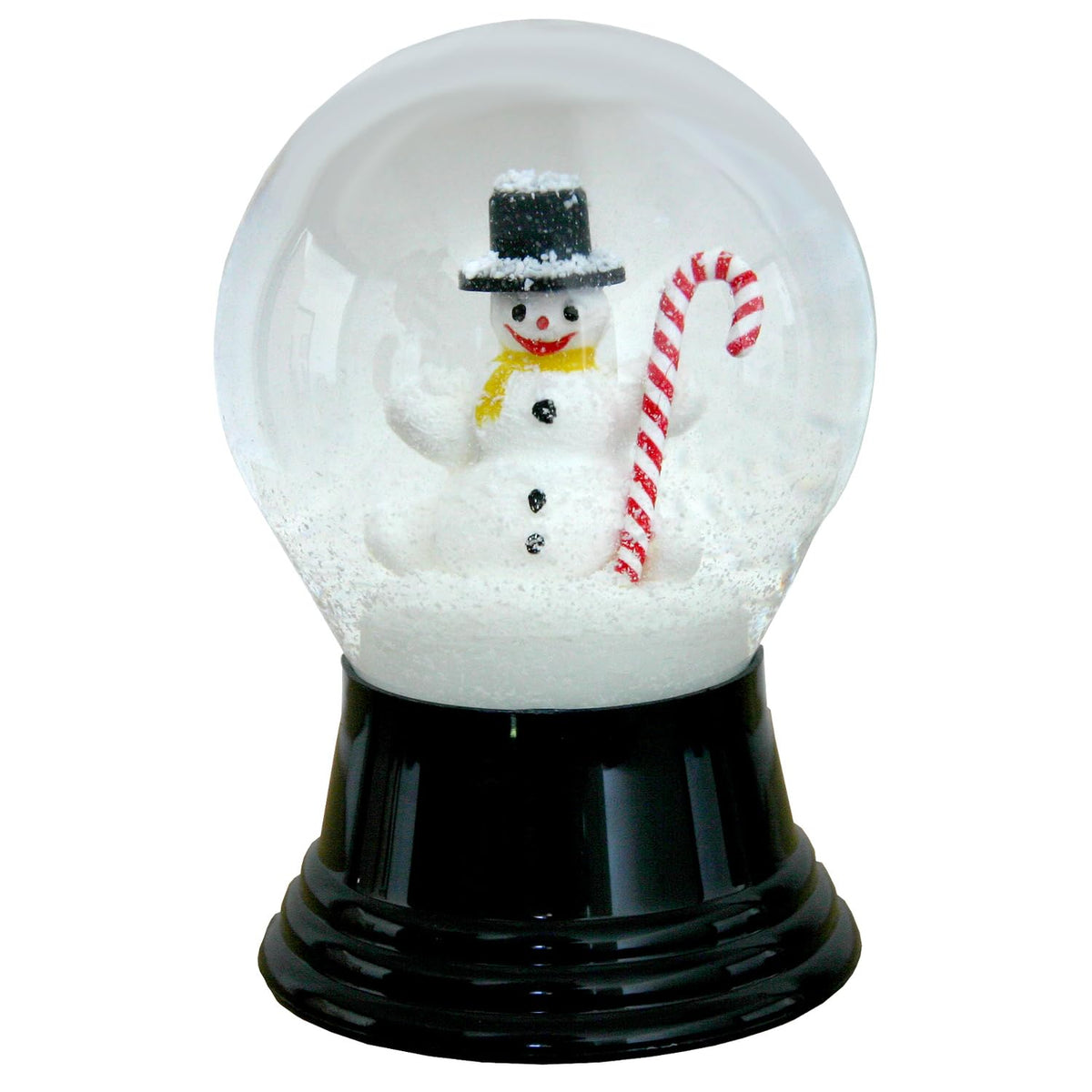 Alexander Taron Importer Pr1476 Perzy Snowglobe, Medium Snowman With Canycane-5&quot; H W X 3&quot; D, 5&quot; X 3&quot; X 3&quot;, White