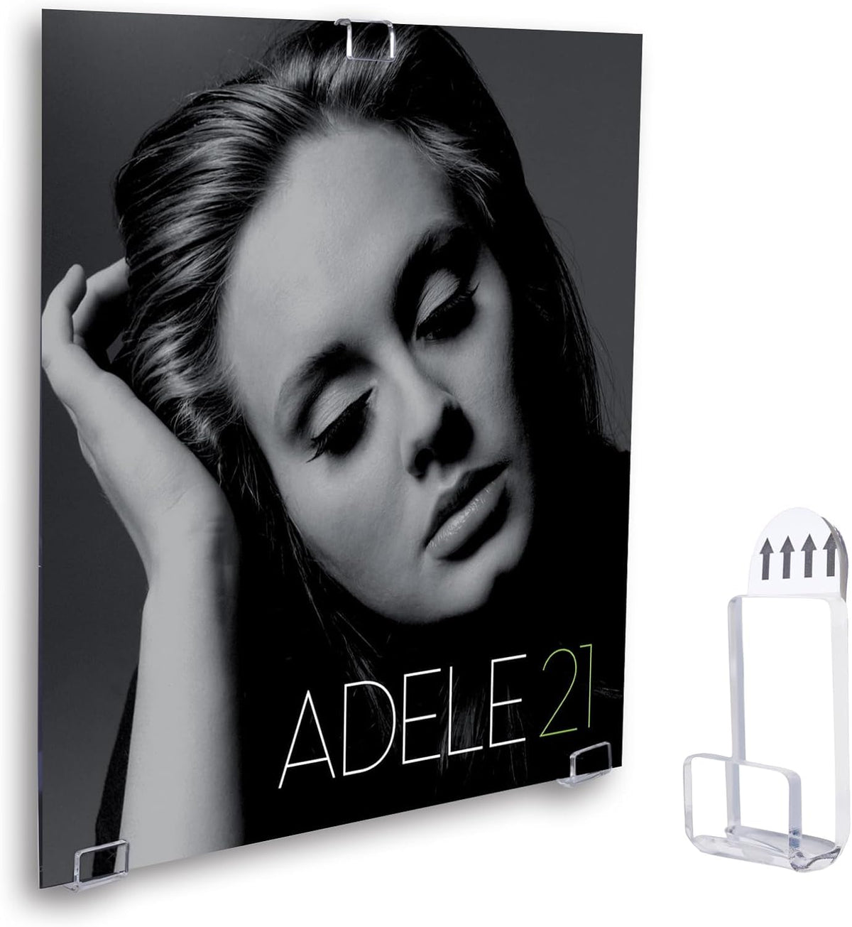 Kalami Vinyl Record Display Shelf 4 Sets Wall Mount with Adhesive Tape, 12 Pcs Clear Acrylic Music Album Cover Holder No Screw f