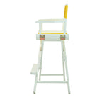 Casual Home 230-01/021-34 Director Chair 30" - Bar Height Whiteframe/Gold Canvas