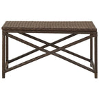 Garden Bench 31.5" Poly Rattan Brown