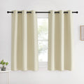 Nicetown Kitchen Curtains, Short Curtains For Bedroom Windows, Beige, 42' W By 60' L, 1 Pair, Thermal Insulated Room Darkening