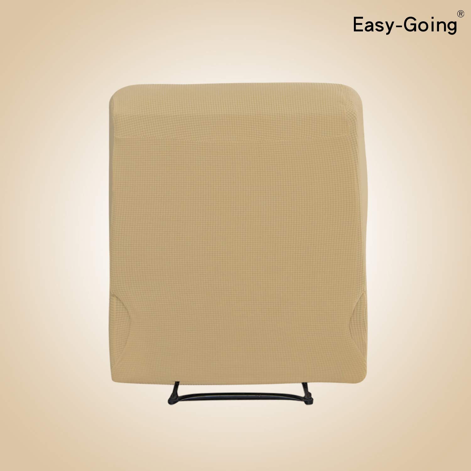 Easy-Going Recliner Stretch Sofa Slipcover Sofa Cover 4-Pieces Furniture Protector Couch Soft With Elastic Bottom Spandex Jacquard Fabric Small Checks(Large,Beige)