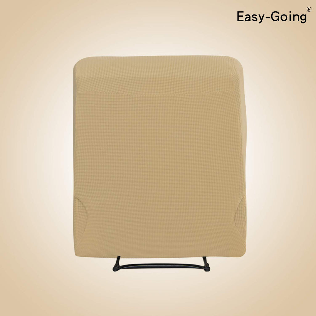 Easy-Going Recliner Stretch Sofa Slipcover Sofa Cover 4-Pieces Furniture Protector Couch Soft With Elastic Bottom Spandex Jacquard Fabric Small Checks(Large,Beige)