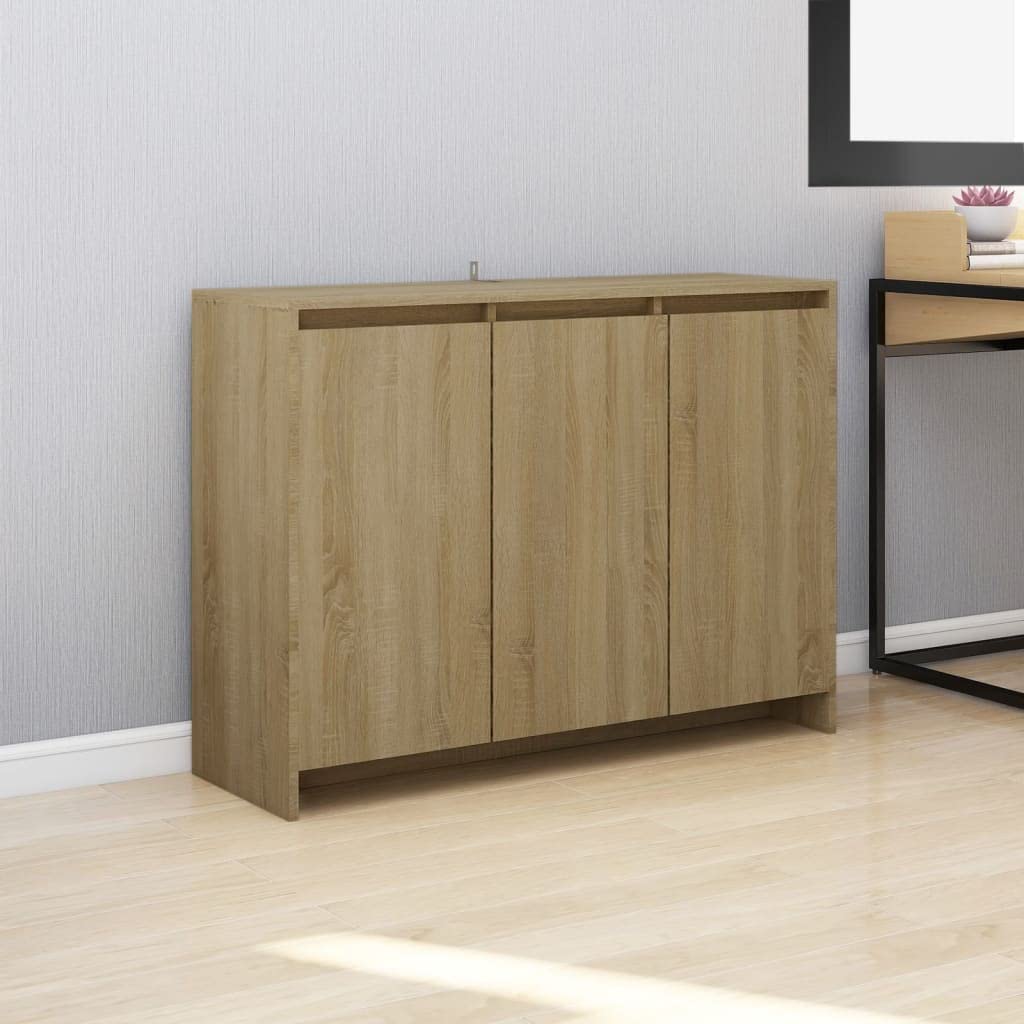 vidaXL Sideboard Sonoma Oak 40.2&quot;x13&quot;x29.5&quot; Chipboard