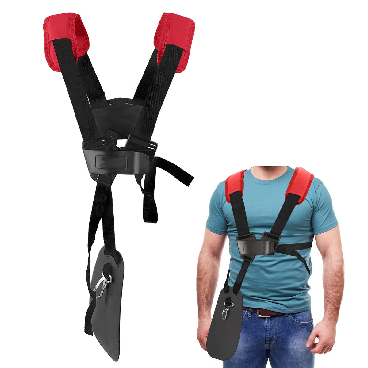Youshares Trimmer Shoulder Strap Double Breasted - Mower Trimmer Harness Strap With Durable Nylon Belt Adjustable For Brush Cutt