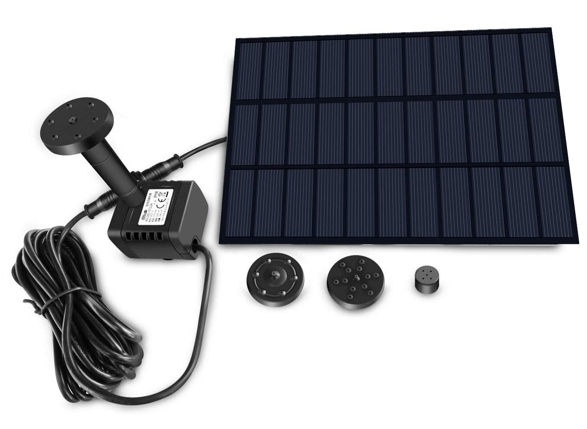 Sunlitec Solar Fountain With Panel Water Pump For Bird Bath Solar Panel Kit Outdoor Fountain For Outdoor Small Pond, Patio Garde