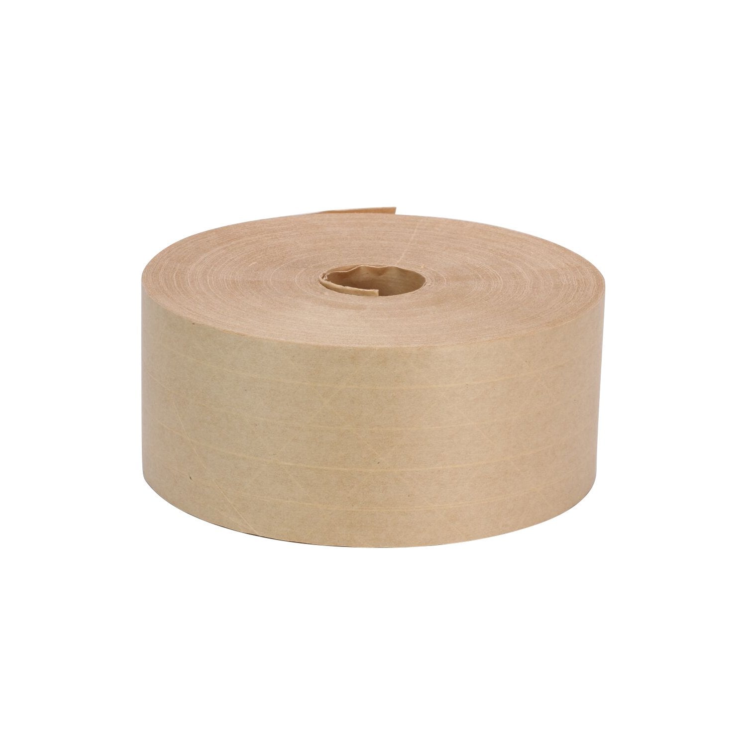 Rok Hardware 2-7/8' X 450' Heavy Duty Fiber Reinforced Gummed Paper Water Activated Sealing Carton Box Brown Kraft Packaging Ma